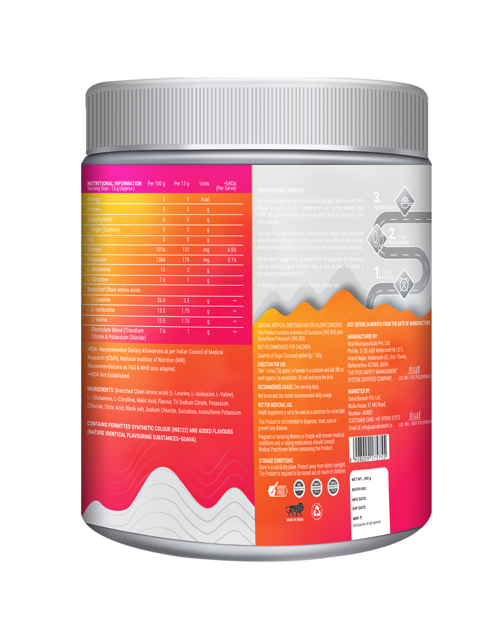 NRoute_BCAA-ADVANCED_390g_Tangy-Guava_Back.png